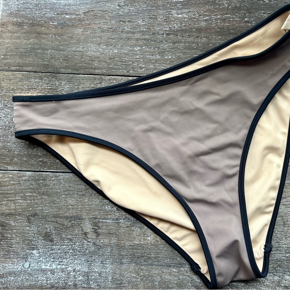 Nu Swim M taupe/black bottoms